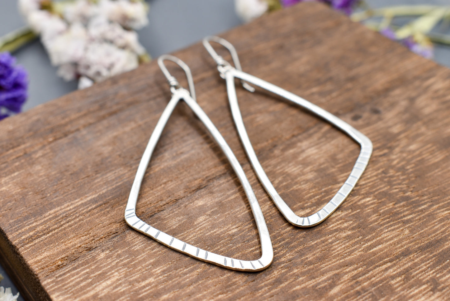 Triangle Dangle Earrings - Large or Small