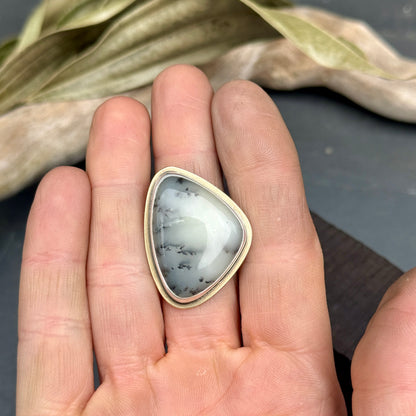 Dendritic Opal Ring - size 7.75