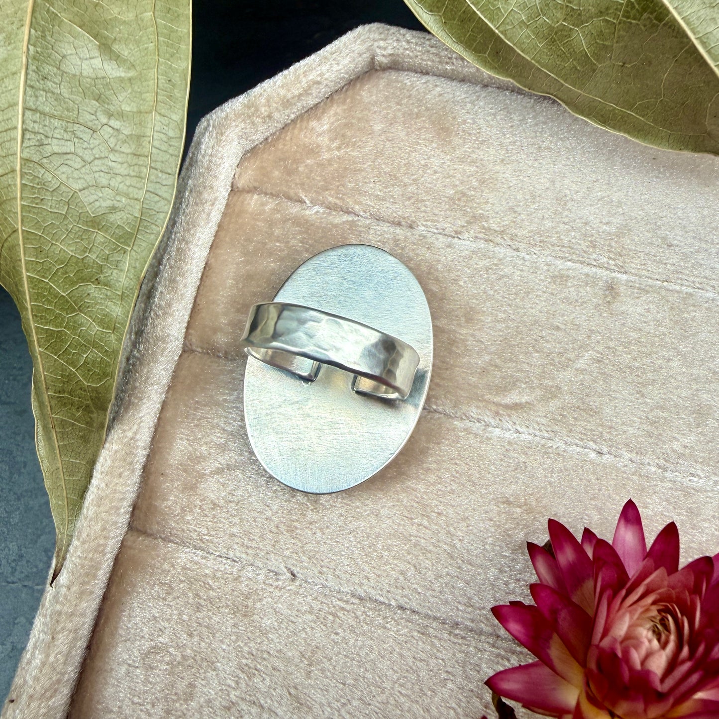 Rhodonite Statement Ring - size 7