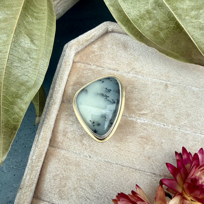 Dendritic Opal Ring - size 7.75