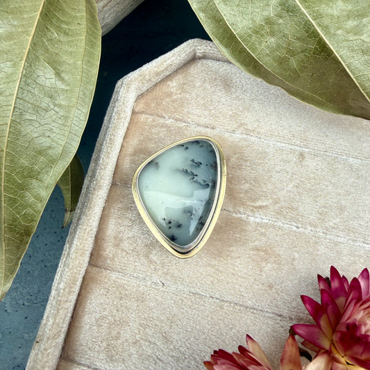 Dendritic Opal Ring - size 7.75