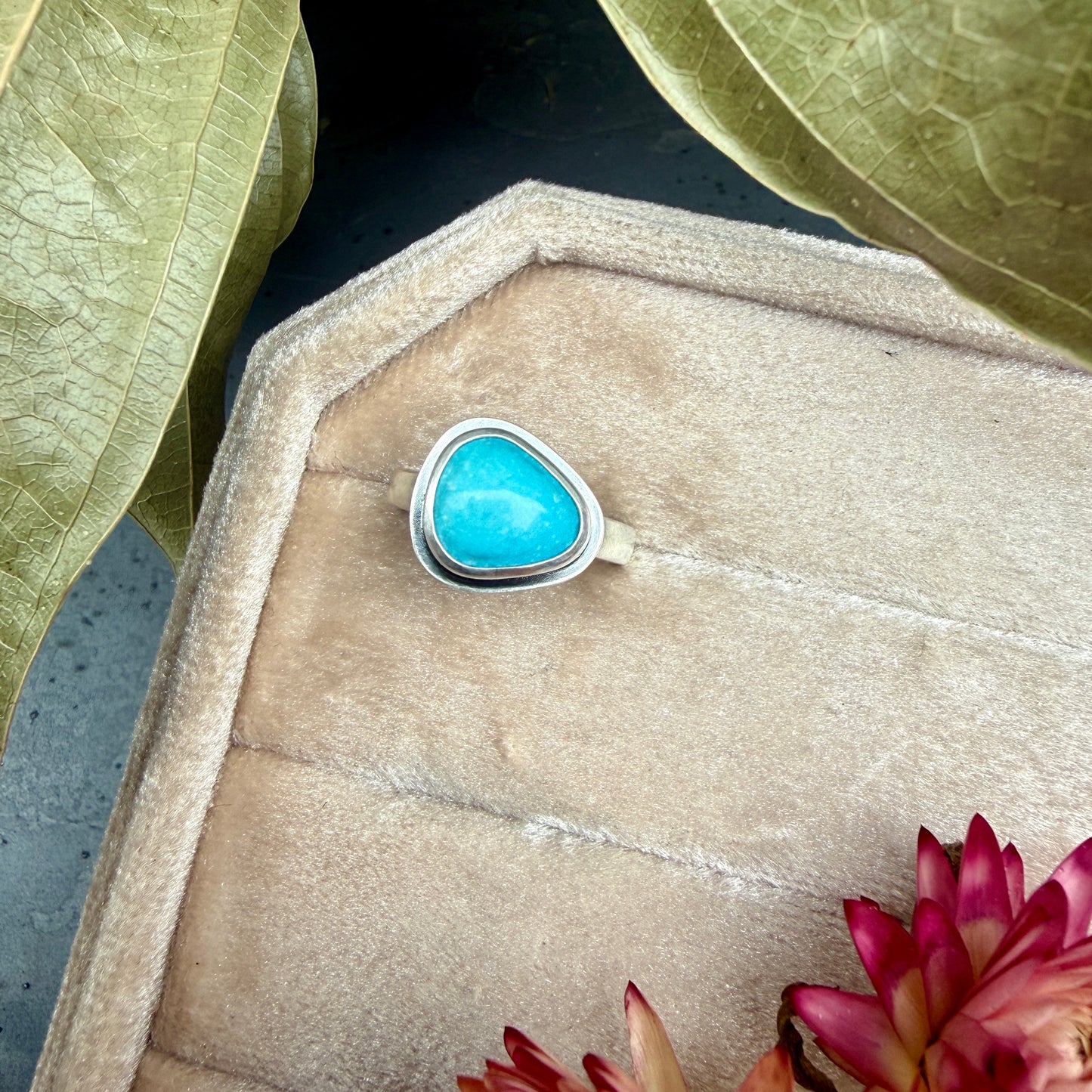 Sleeping Beauty Turquoise Ring - size 7.5