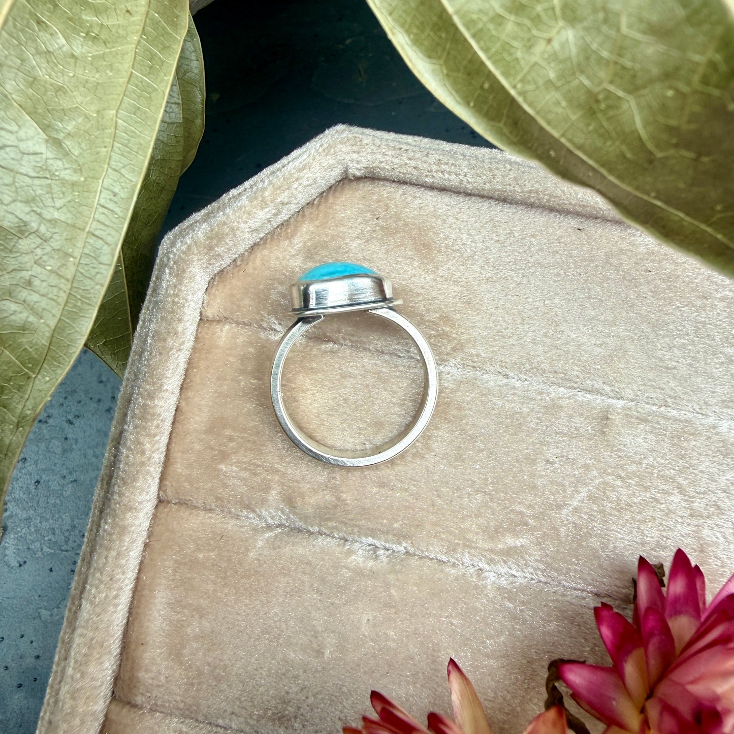 Sleeping Beauty Turquoise Ring - size 7.5