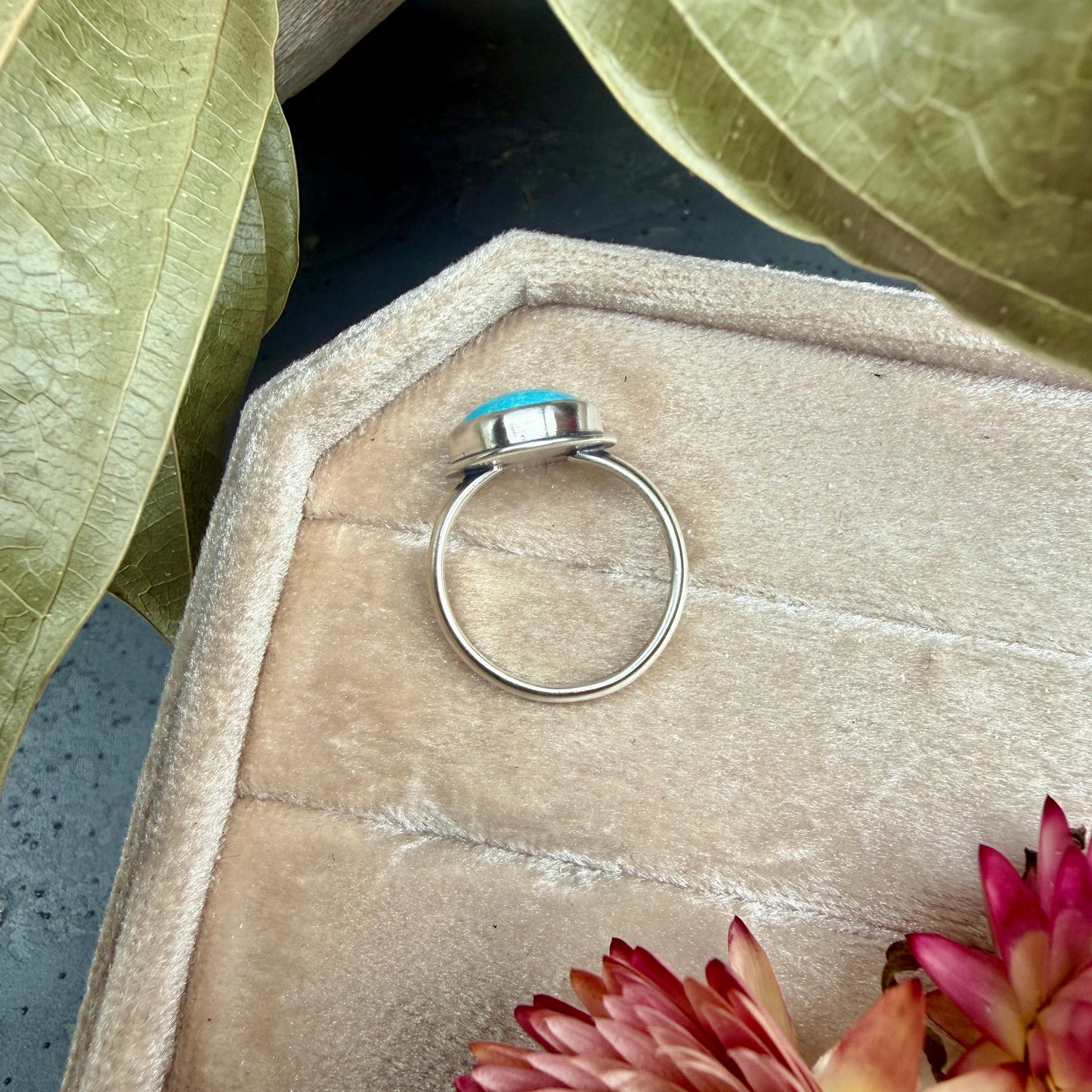 Sleeping Beauty Turquoise Ring - size 8
