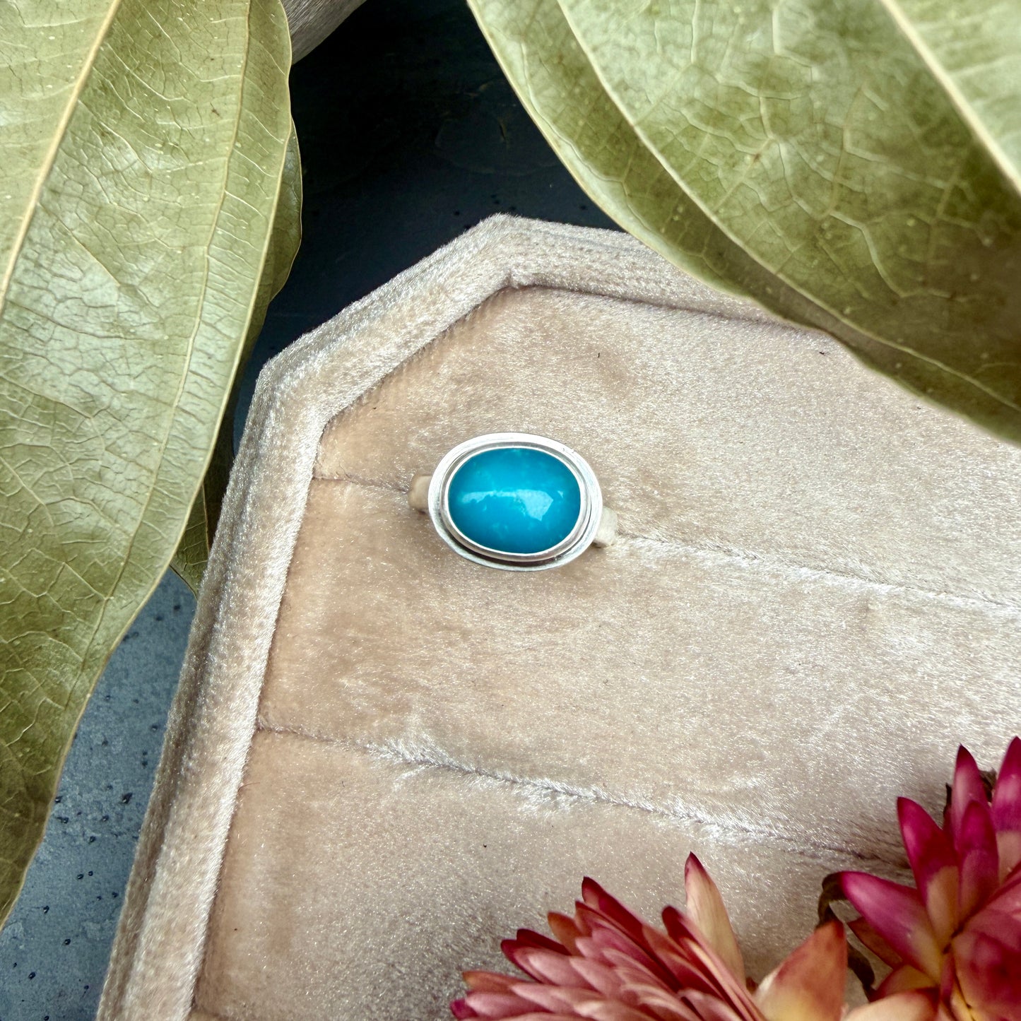 Sleeping Beauty Turquoise Ring - size 6