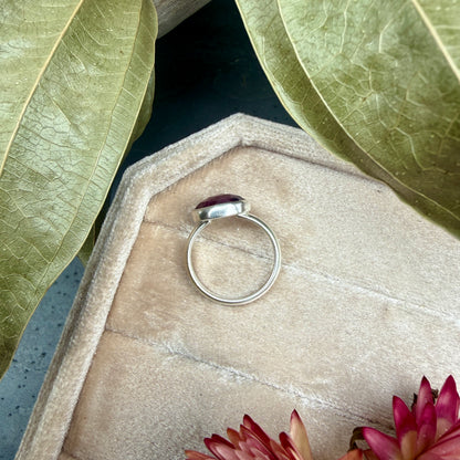 Faceted Pink Sapphire Ring - size 6