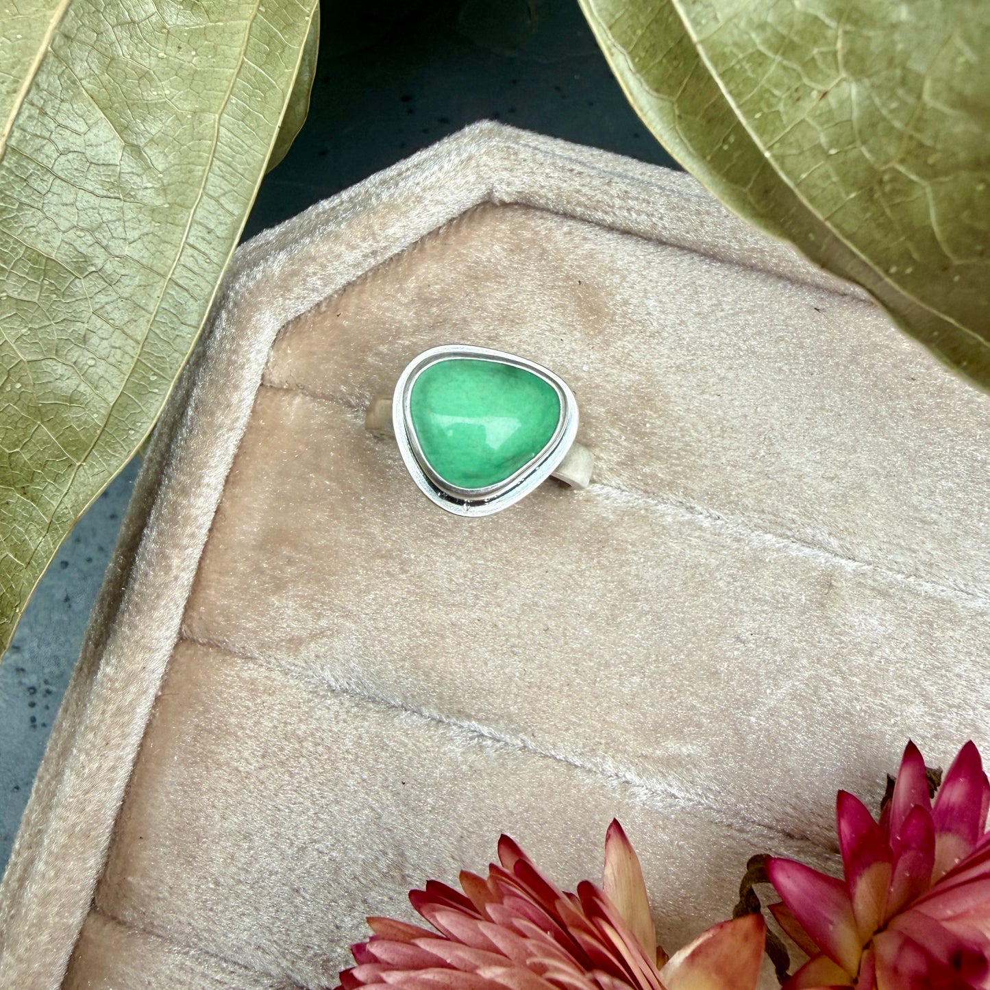 Triangle Variscite Ring - size 7