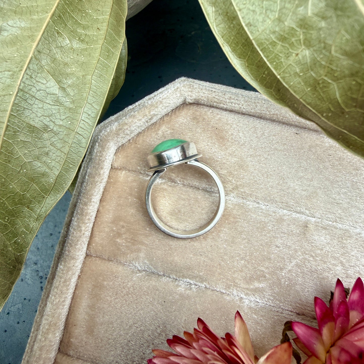 Triangle Variscite Ring - size 7