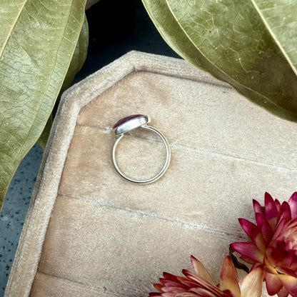 Faceted Pink Sapphire Ring - size 5.75