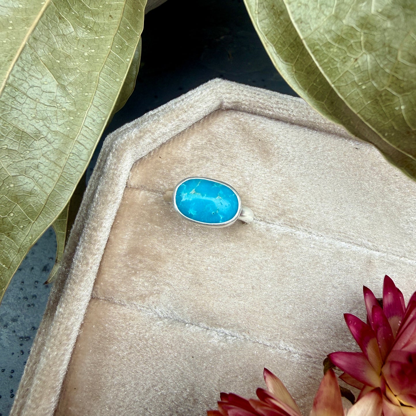 Sleeping Beauty Turquoise Ring - size 6