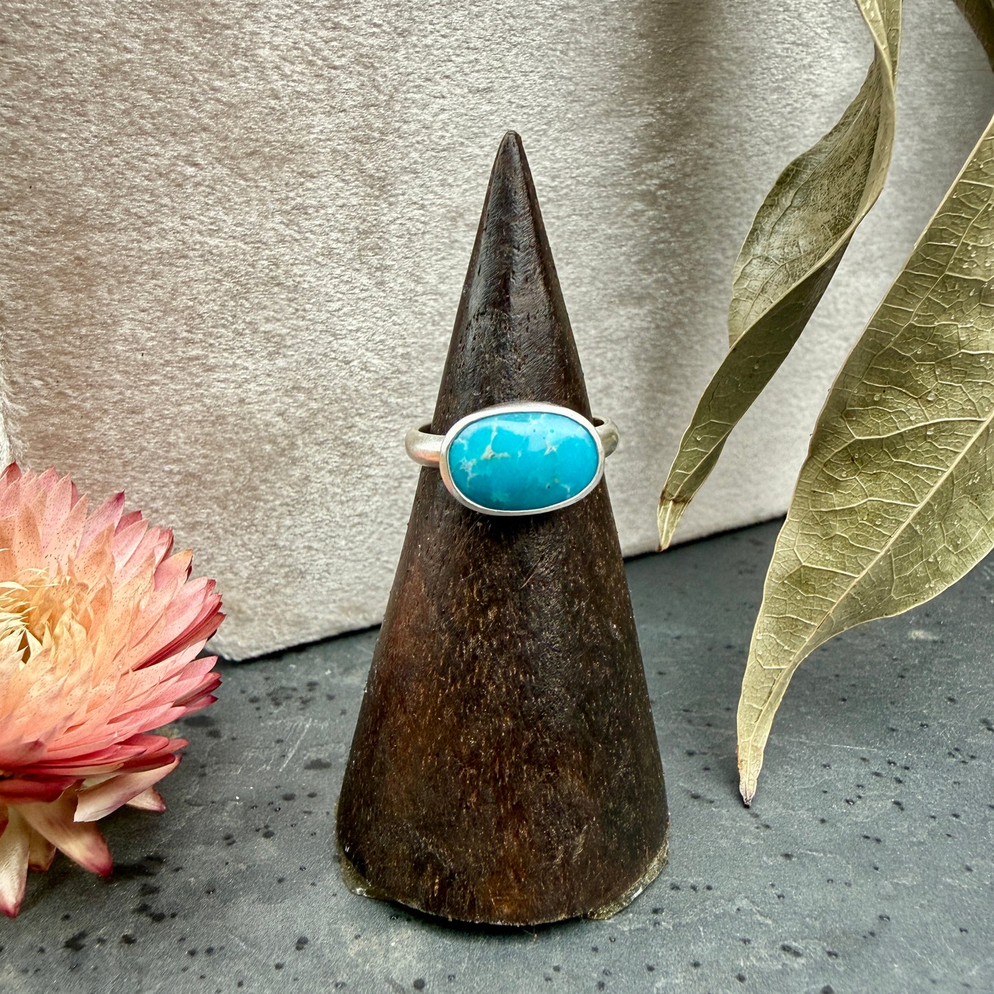 Sleeping Beauty Turquoise Ring - size 6