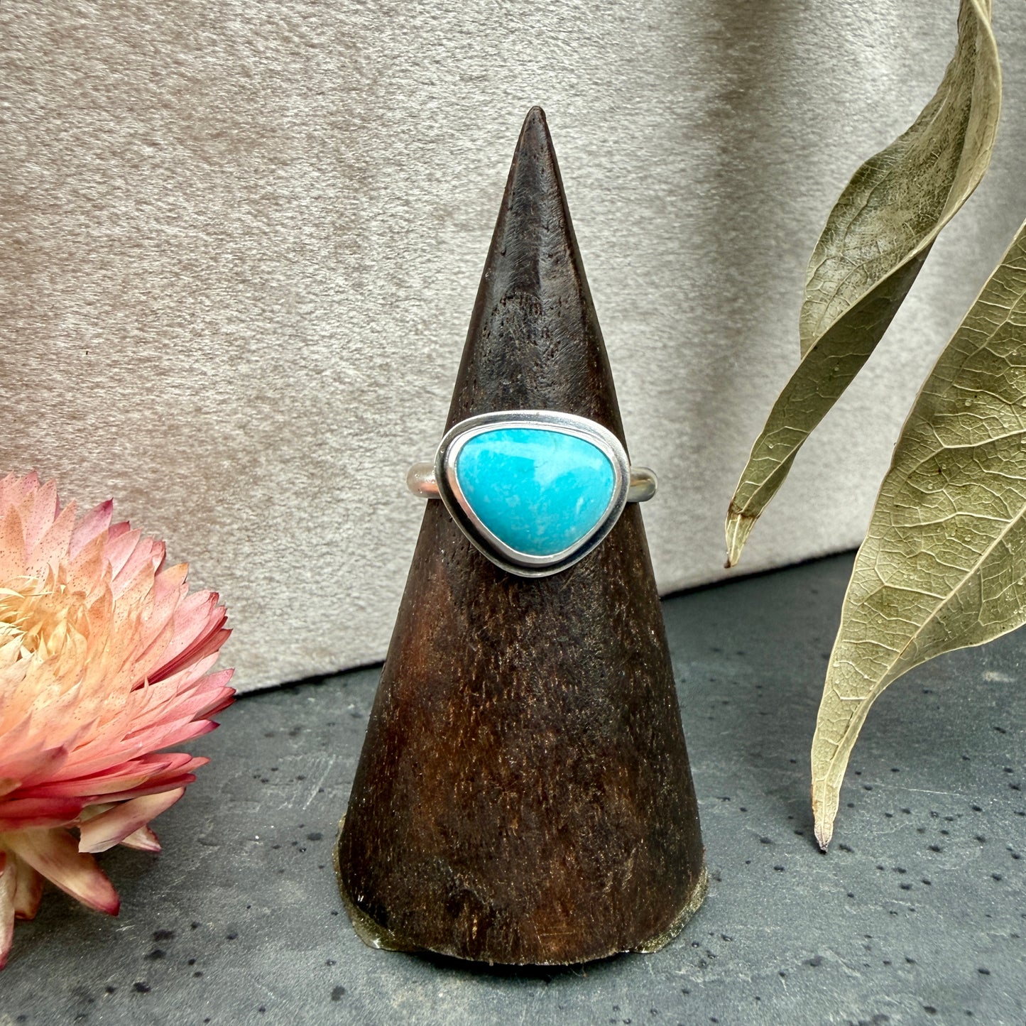 Sleeping Beauty Turquoise Ring - size 8