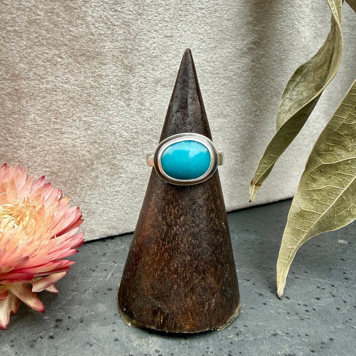 Sleeping Beauty Turquoise Ring - size 6