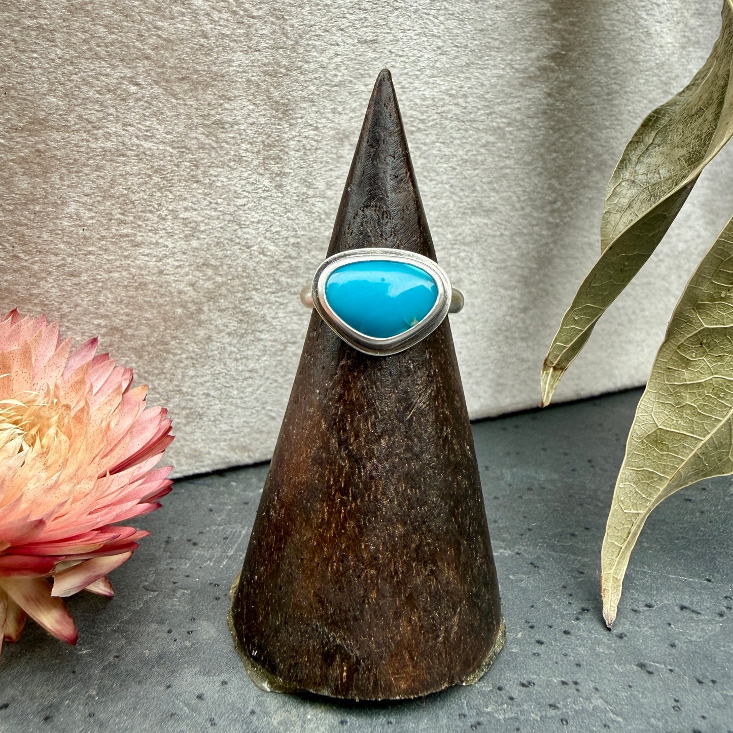 Sleeping Beauty Turquoise Ring - size 5.5
