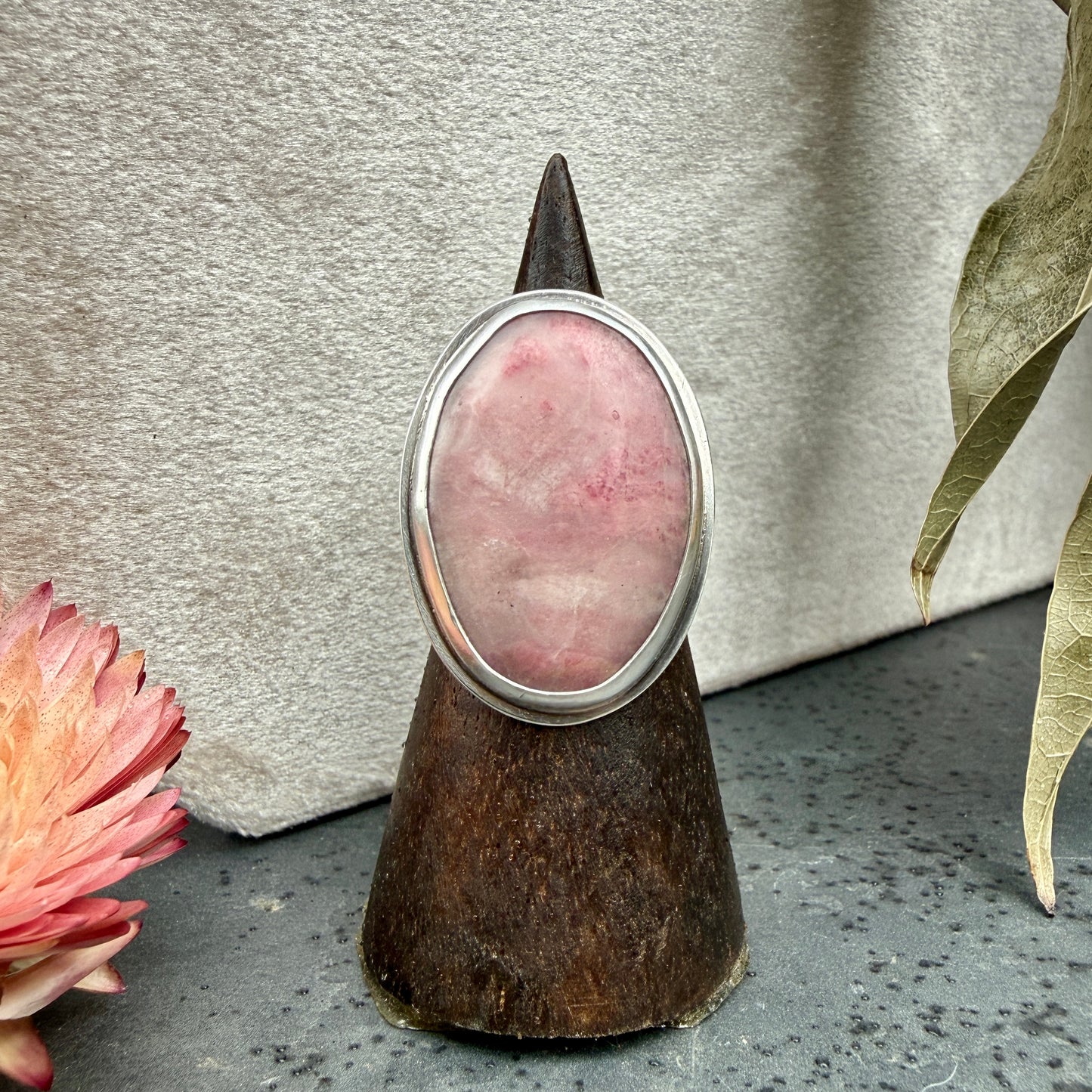 Rhodonite Statement Ring - size 7