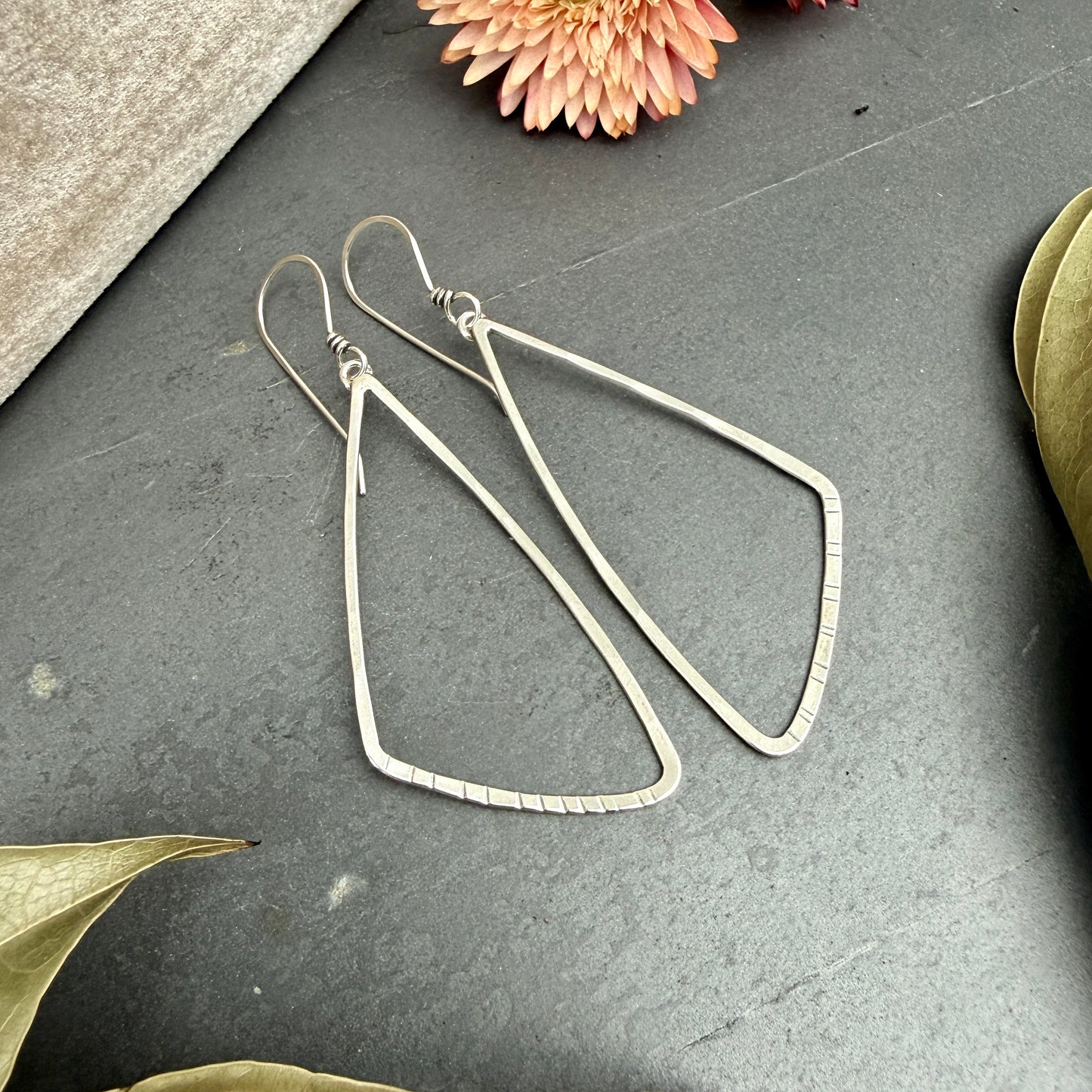 Triangle Window Earrings, Large - Variation 2