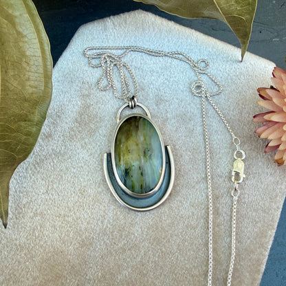 Chrysoprase Shadowbox Necklace