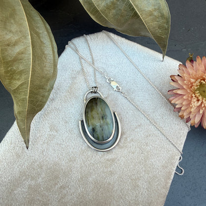 Chrysoprase Shadowbox Necklace