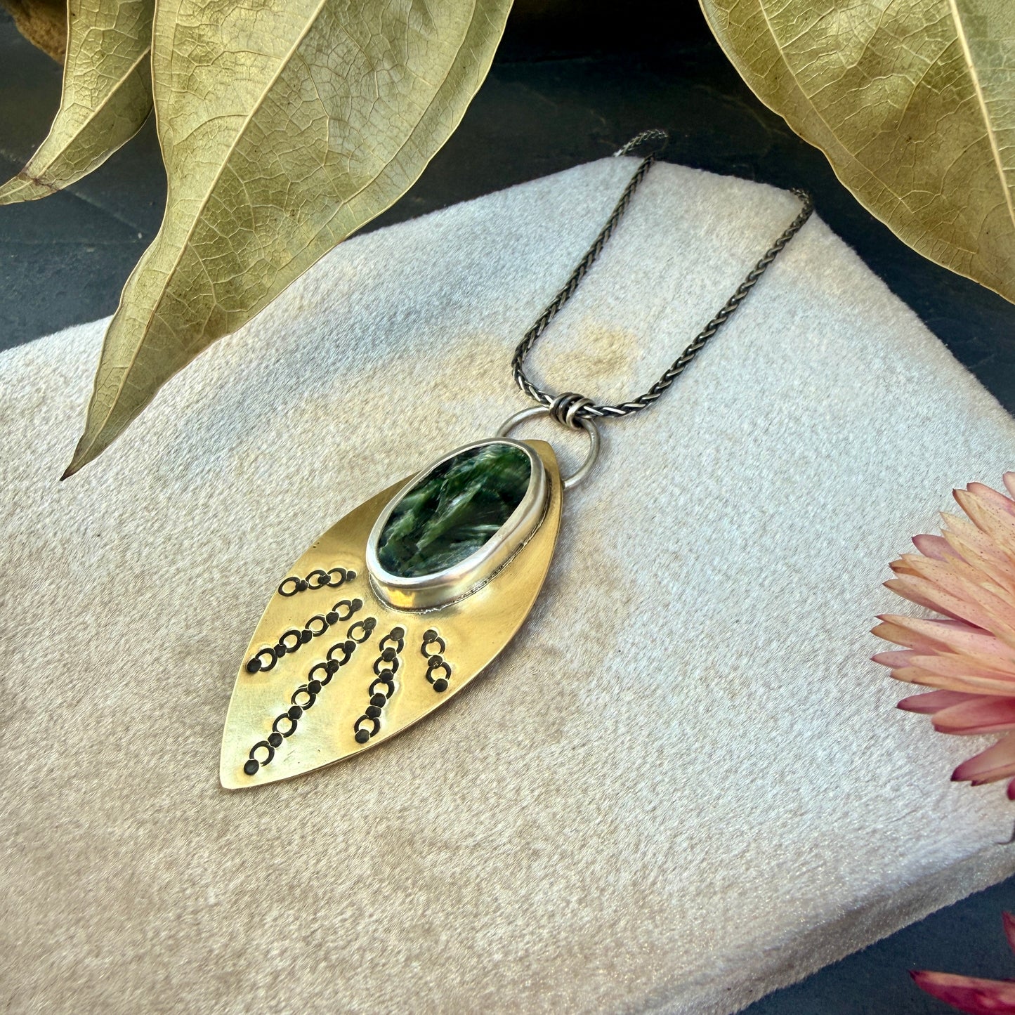 Seraphinite Mixed Metals Necklace
