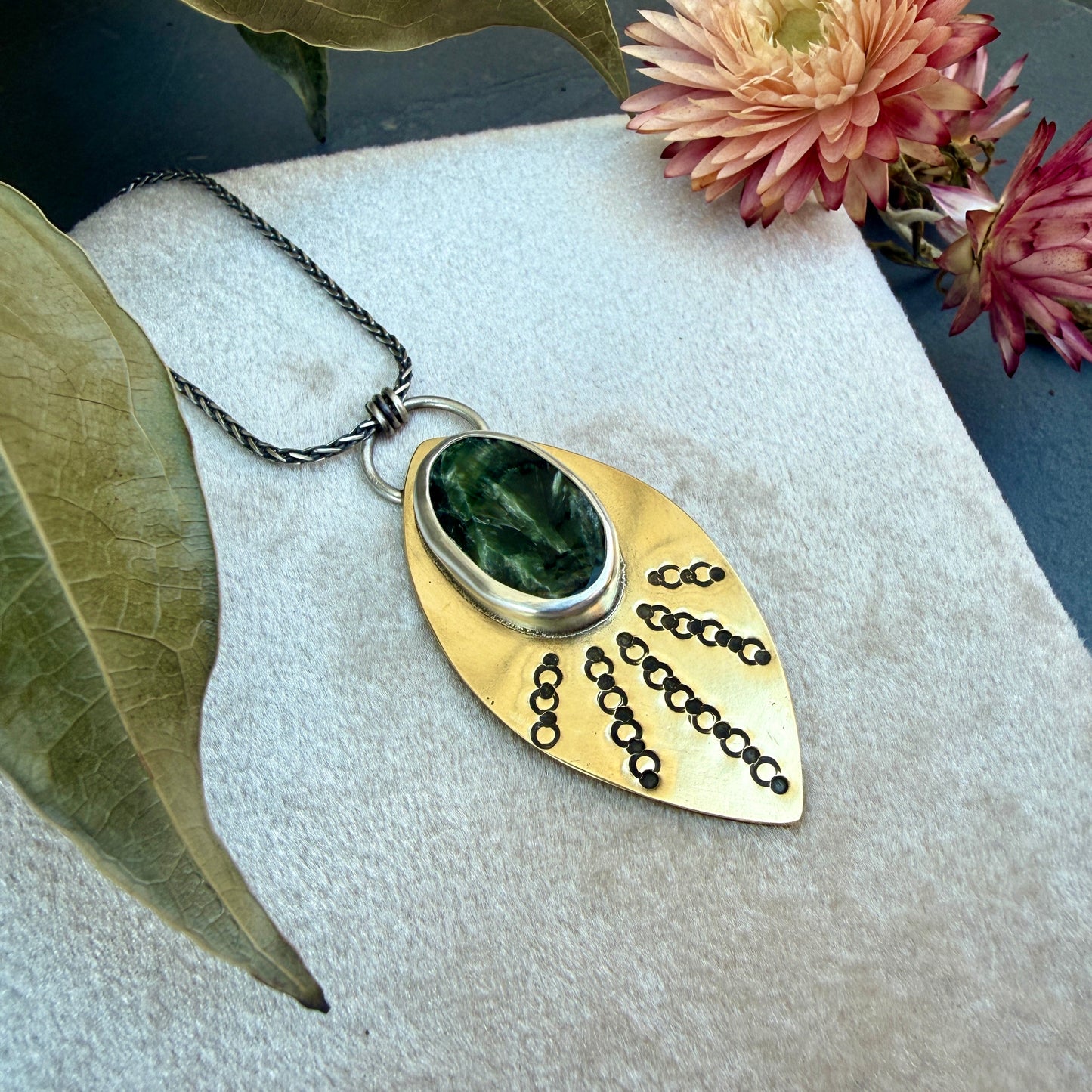 Seraphinite Mixed Metals Necklace