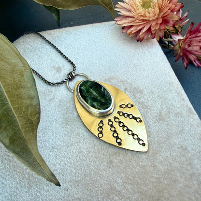 Seraphinite Mixed Metals Necklace