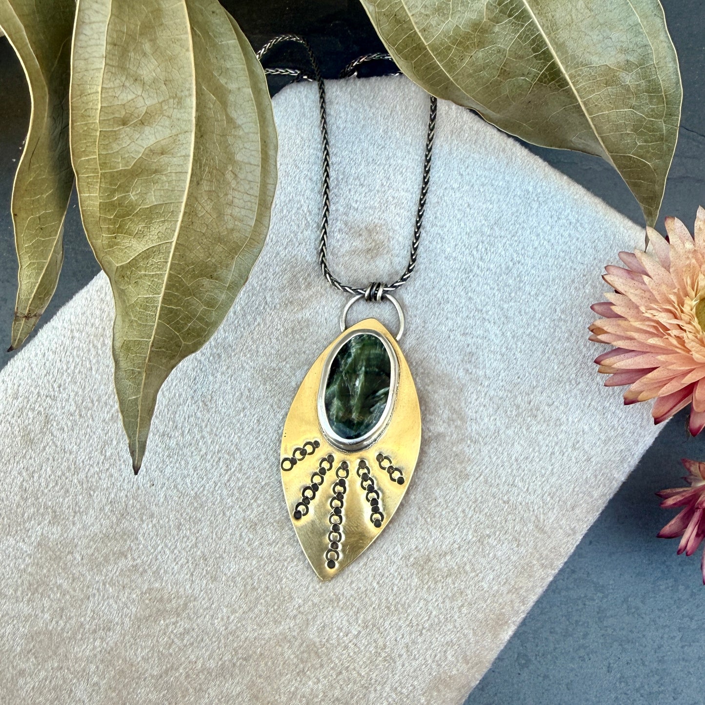 Seraphinite Mixed Metals Necklace