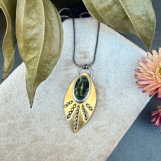 Seraphinite Mixed Metals Necklace