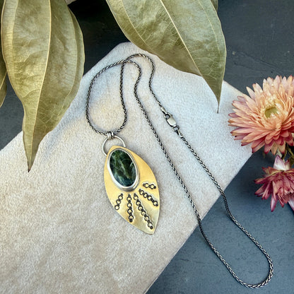 Seraphinite Mixed Metals Necklace