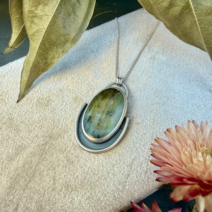 Chrysoprase Shadowbox Necklace