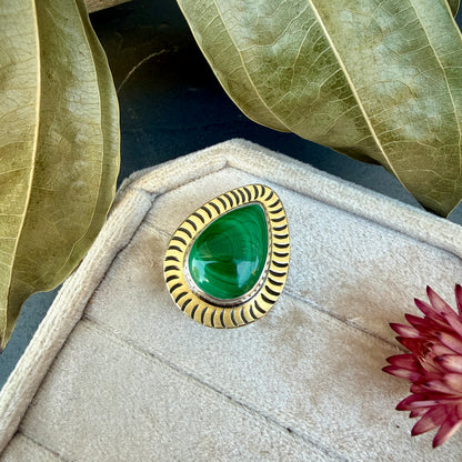 Malachite Ring - Size 9