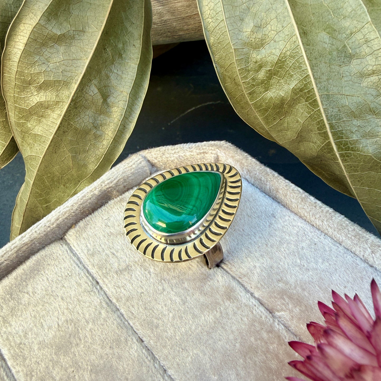 Malachite Ring - Size 9