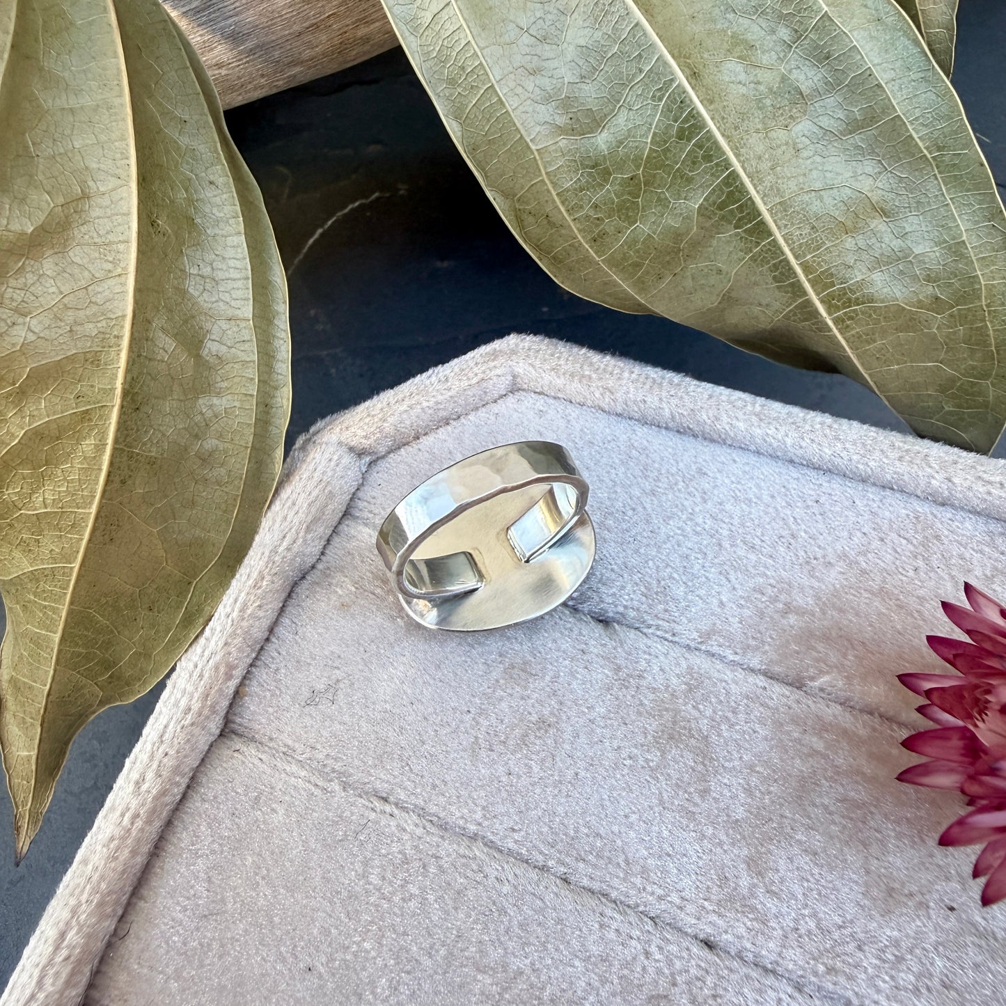 Faceted Gray Moonstone Ring - Size 6