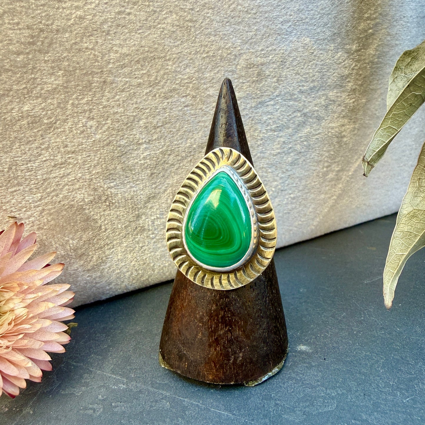 Malachite Ring - Size 9