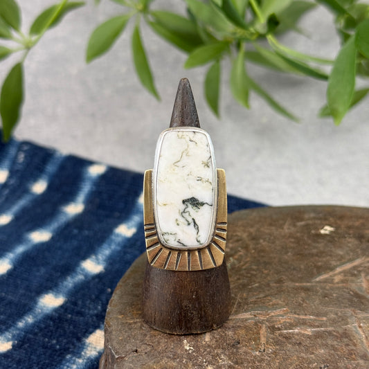 Tree Agate Ring - Size 6.5