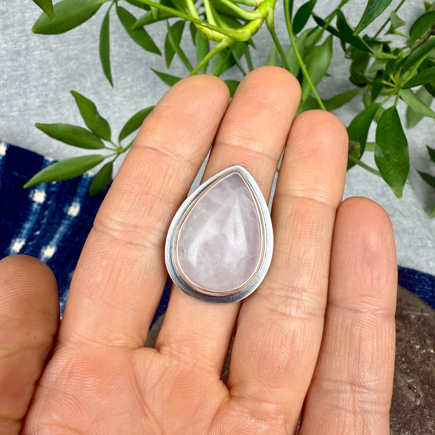 Rose Quartz Ring - Size 8