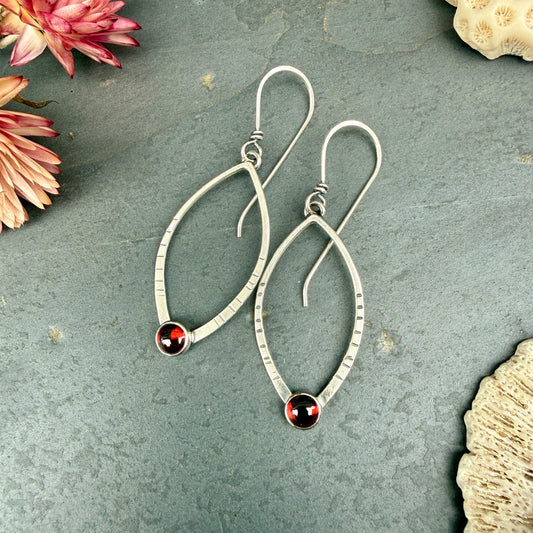 Small Leaf Portal Earrings - with stone options