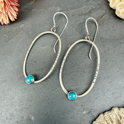 Large Oval Portal Earrings - with stone options