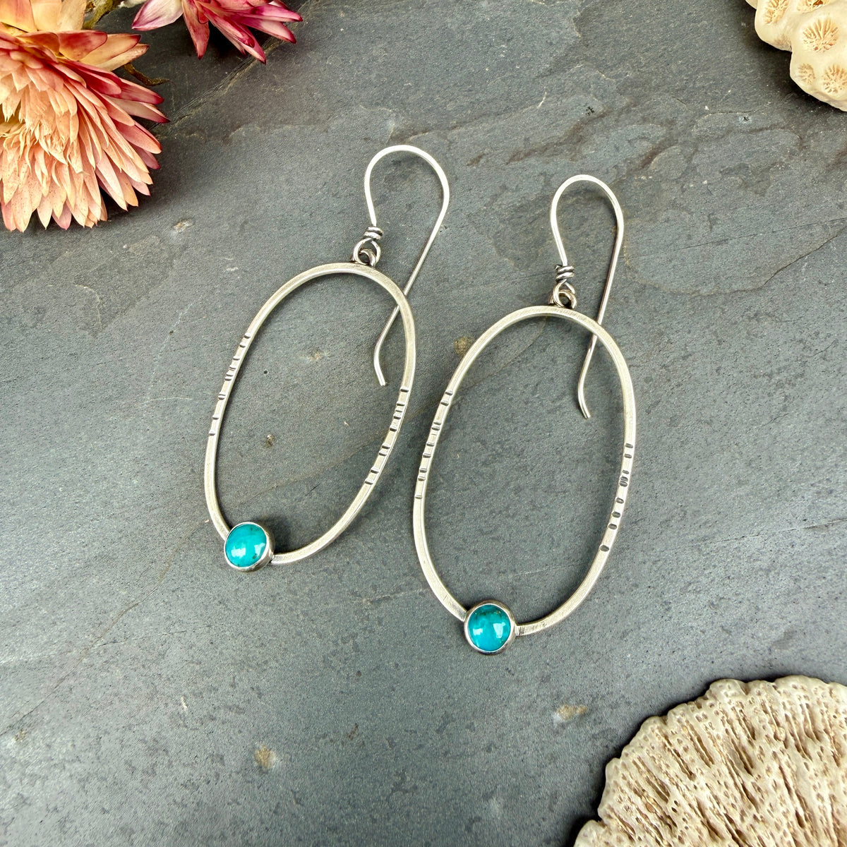 Large Oval Portal Earrings - with stone options