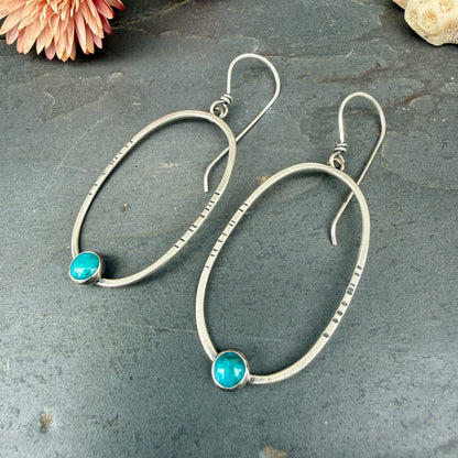 Large Oval Portal Earrings - with stone options