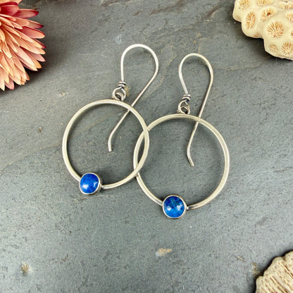 Small Round Portal Earrings - with stone options