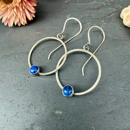 Small Round Portal Earrings - with stone options