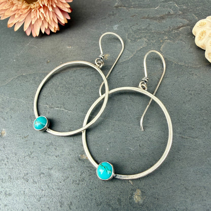 Large Round Portal Earrings - with stone options