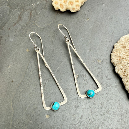 Large Triangle Portal Earrings - with stone options