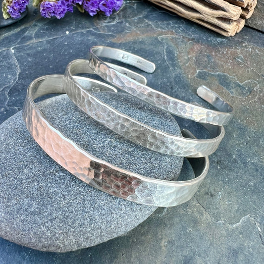 Hammered Silver Cuff