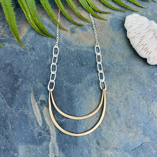 Double Scoop Necklace