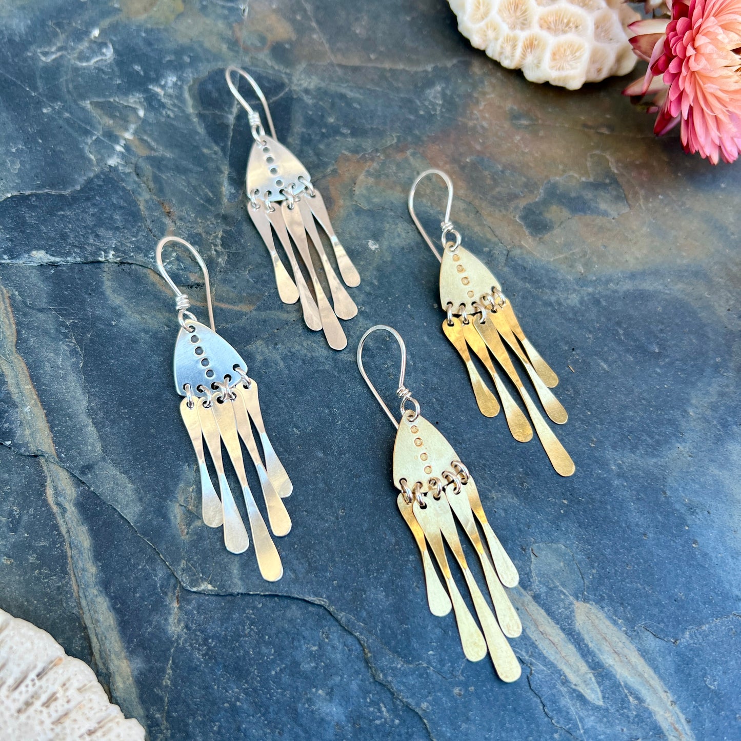 Triangle Fringe Earrings