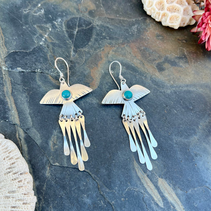 Phoenix Earrings with Stone