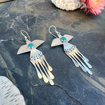 Phoenix Earrings with Stone