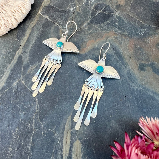 Phoenix Earrings with Stone