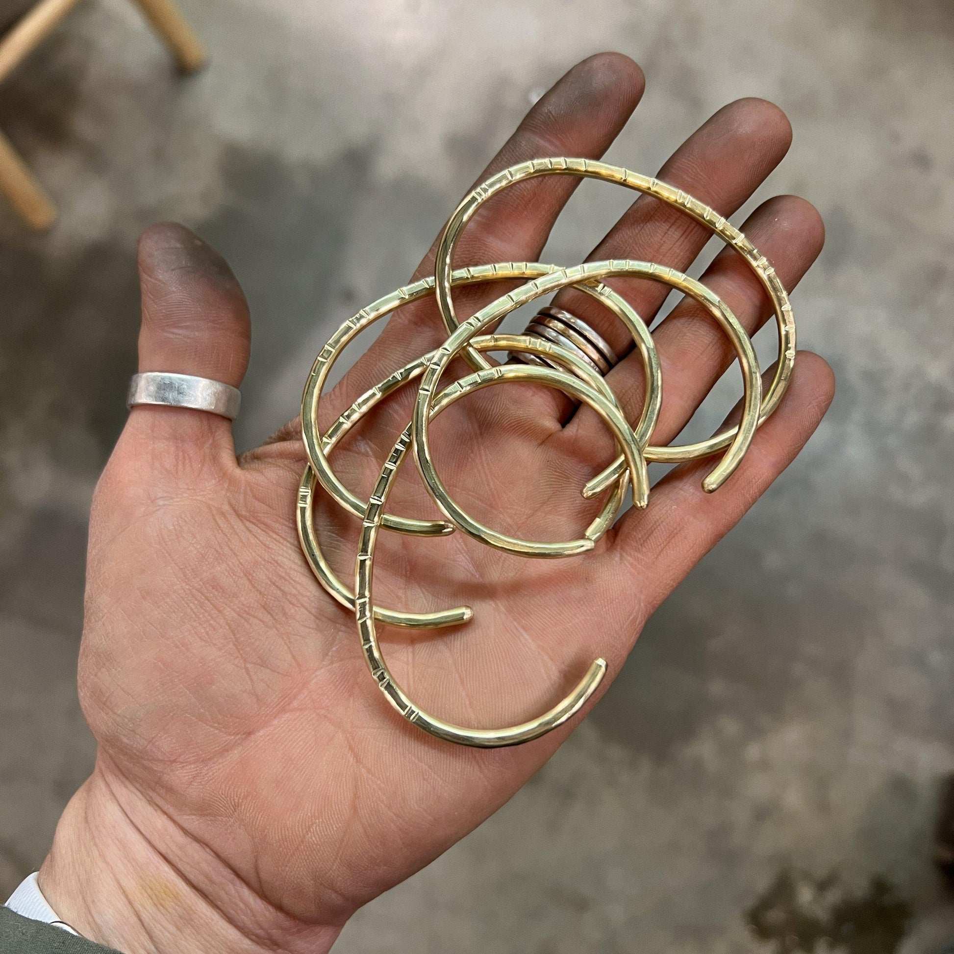 Hammered Bangles and Cuffs 3.5 hours
